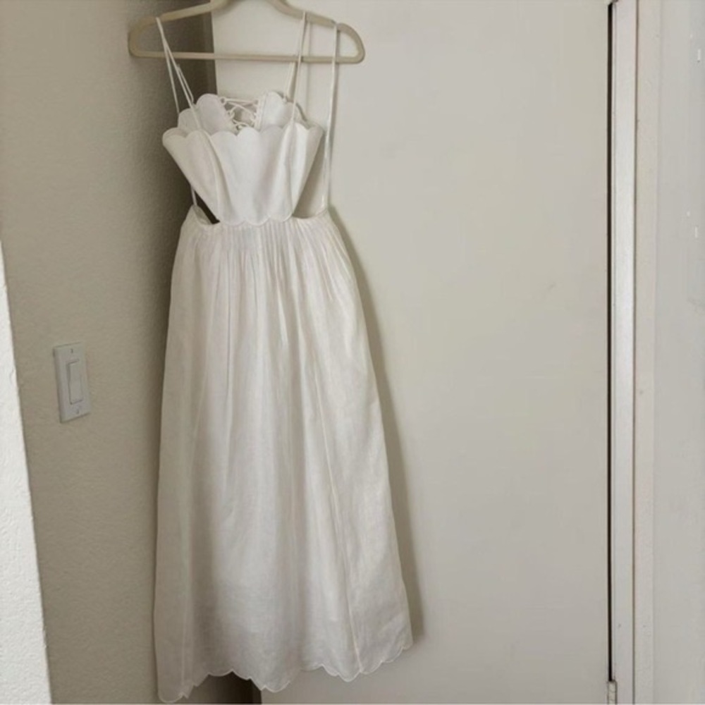 NWOT Zimmermann Jude Scallop Midi Dress - Picture 5 of 6